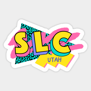Salt Lake City, Utah Retro 90s Logo Sticker